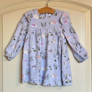 6-12M Angel Dear Swan Print Dress